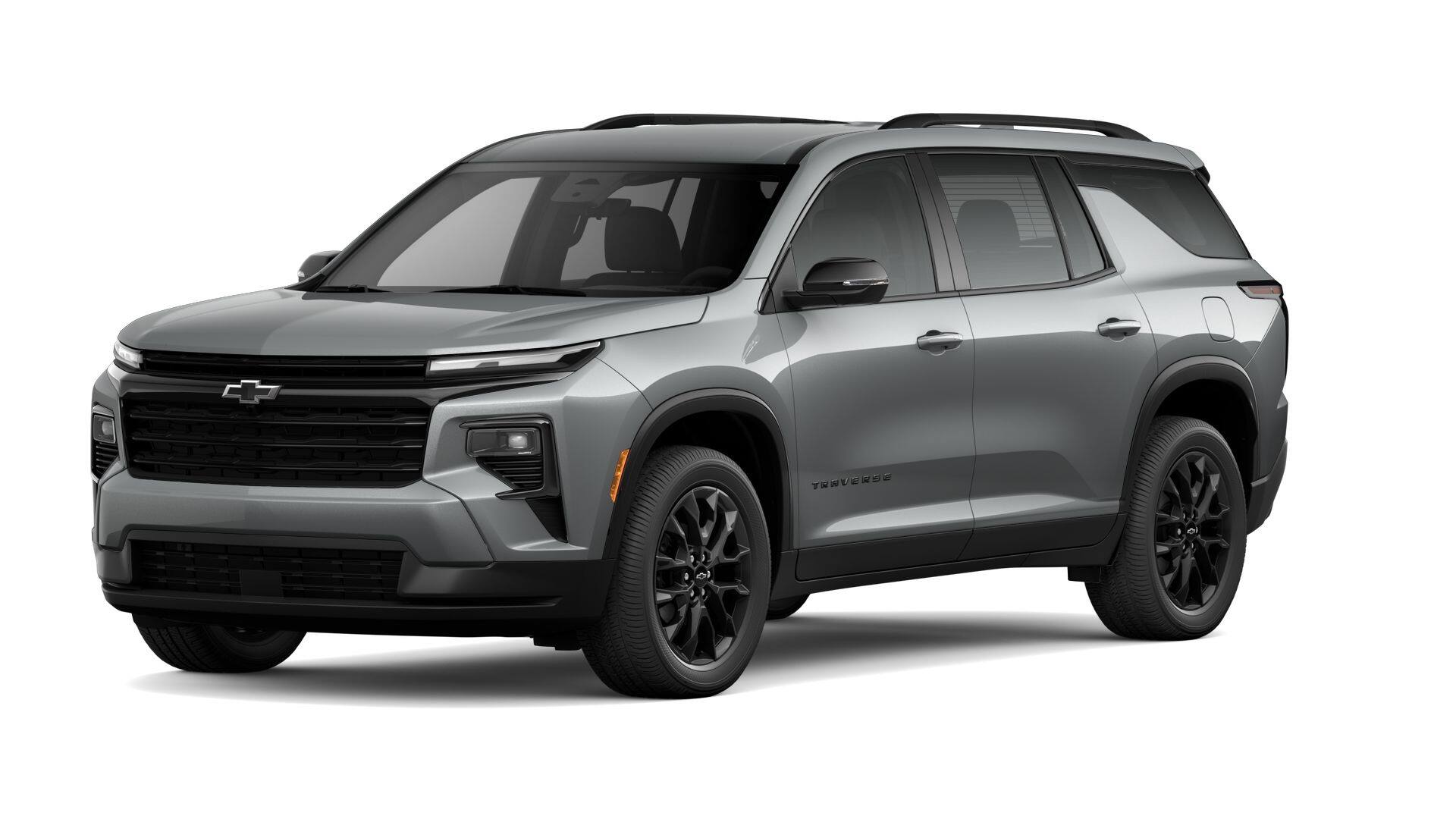2026 Chevrolet Traverse LT in Sterling Gray Metallic — front three-quarter view