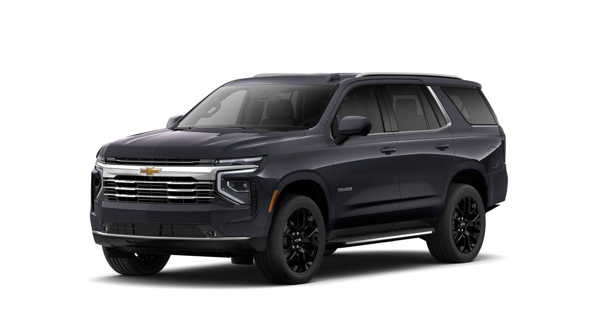 2026 Chevrolet Tahoe LT in Dark Ash Metallic — front three-quarter view
