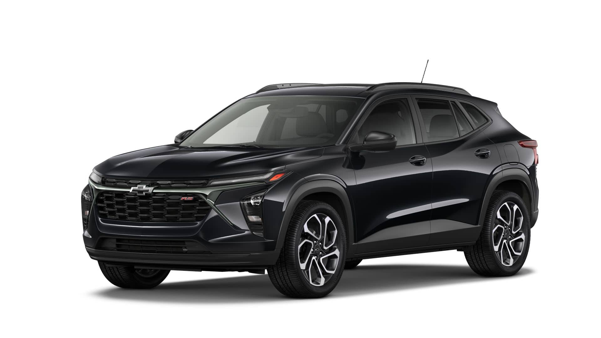 2026 Chevrolet Trax 2RS in Mosaic Black Metallic — front three-quarter view